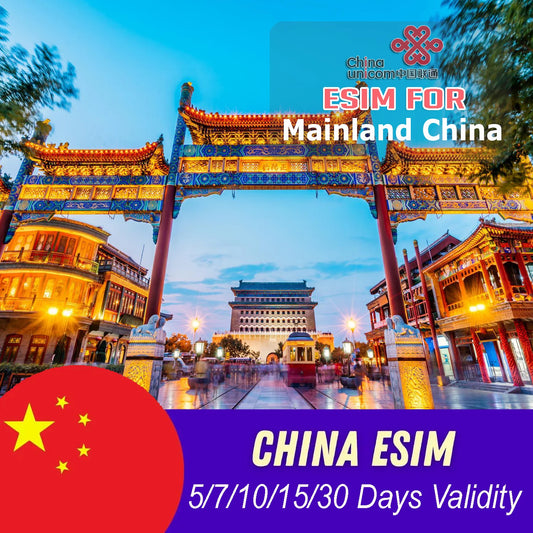 China eSIM For 5/7/10/15/30 days – No VPN required