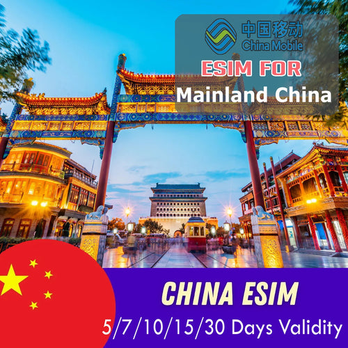 China Mobile eSIM For 5/7/10/15/30 days – No VPN required
