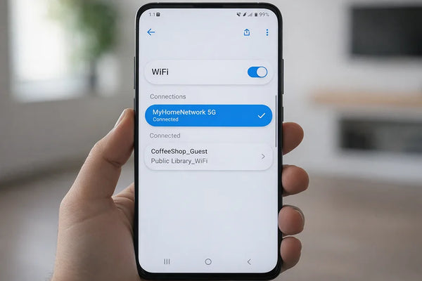 Samsung step 1: Connect to Wi-Fi