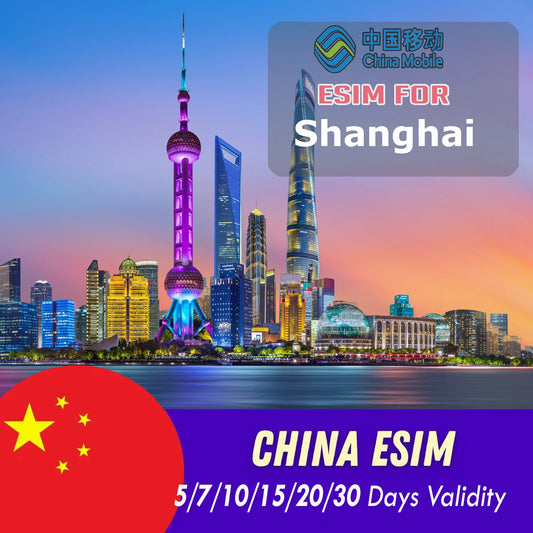 China Shanghai eSIM For 5/7/10/15/20/30 days