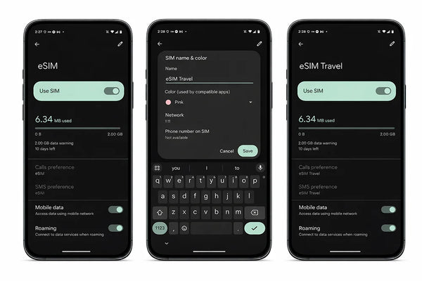 Google Pixel step 6: Label your eSIM with a custom name