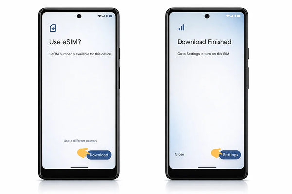 Google Pixel step 5: Tap Download to install eSIM
