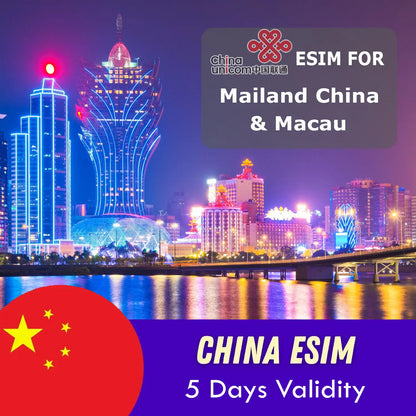 China, Macau eSIM 5GB For 5 Days